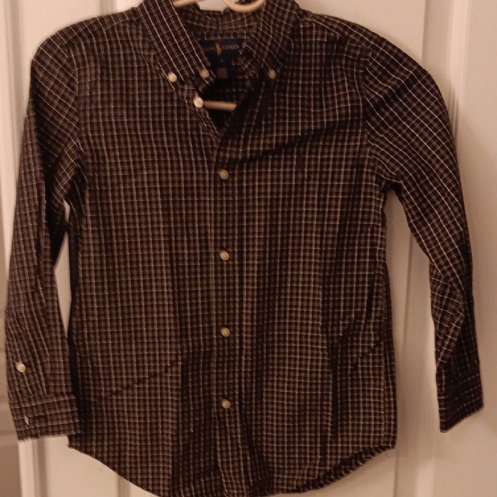 Ralph Lauren Double RL Brown Button Down Shirt